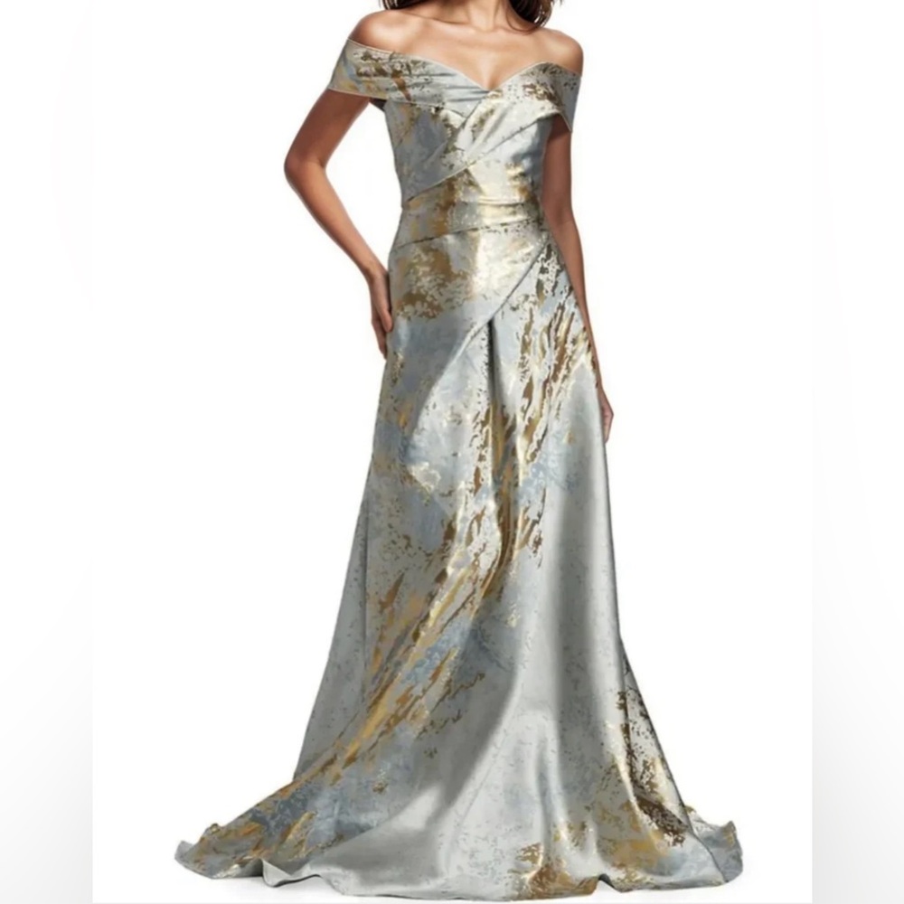 Rene Ruiz off the shoulder designer dress